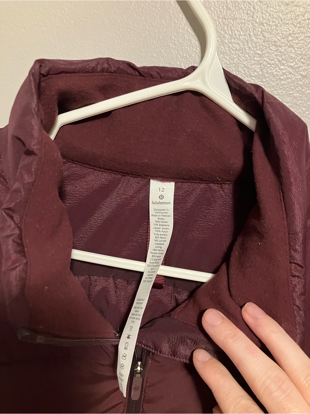 lululemon athletica Quilted Sleeveless Vest - purple size 12